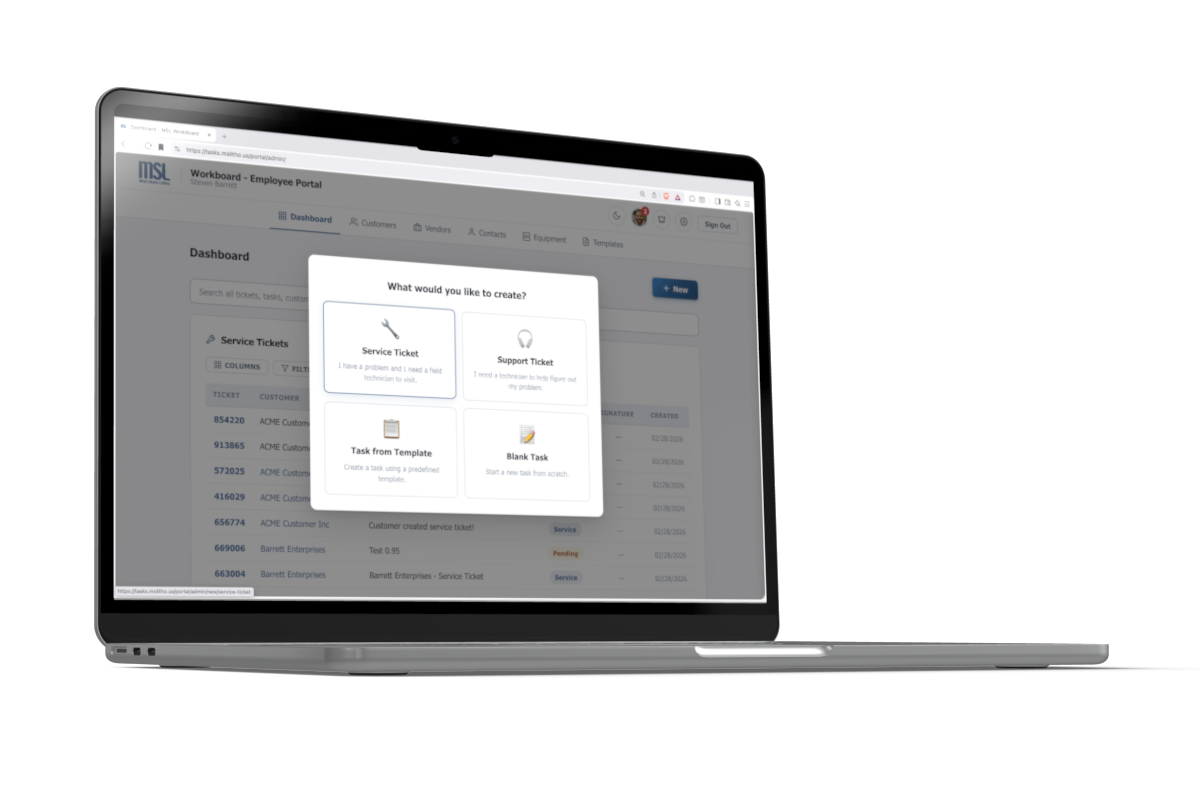 Dispatch scheduling board
